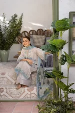 Pakistani clothing brands Sobia Nazir PK Vital Collection 2025, unstitched 3-piece lawn embroidered suit, Design 2b