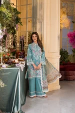 Pakistani clothing brands Sobia Nazir PK Vital Collection 2025, unstitched 3-piece lawn embroidered suit, Design 3a, salwar kameez and dupatta
