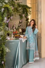 Pakistani clothing brands Sobia Nazir PK Vital Collection 2025, unstitched 3-piece lawn embroidered suit, Design 3a