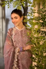 Pakistani clothing brands Sobia Nazir PK Vital Collection 2025, unstitched 3-piece lawn embroidered suit, Design 3b, shirt embroidery