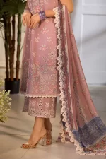 Pakistani clothing brands Sobia Nazir PK Vital Collection 2025, unstitched 3-piece lawn embroidered suit, Design 3b, front shirt trouser and dupatta style