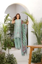 Pakistani clothing brands Sobia Nazir PK Vital Collection 2025, unstitched 3-piece lawn embroidered suit, Design 4b