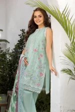Pakistani clothing brands Sobia Nazir PK Vital Collection 2025, unstitched 3-piece lawn embroidered suit, Design 4b, shirt