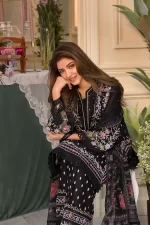Pakistani clothing brands Sobia Nazir PK Vital Collection 2025, unstitched 3-piece lawn embroidered suit, Design 5a, daman embroidery