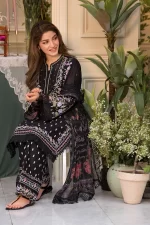 Pakistani clothing brands Sobia Nazir PK Vital Collection 2025, unstitched 3-piece lawn embroidered suit, Design 5a