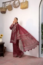 Pakistani clothing brands Sobia Nazir PK Vital Collection 2025, unstitched 3-piece lawn embroidered suit, Design 5b, salwar kameez and dupatta