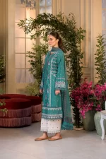 Pakistani clothing brands Sobia Nazir PK Vital Collection 2025, unstitched 3-piece lawn embroidered suit, Design 6a, side look