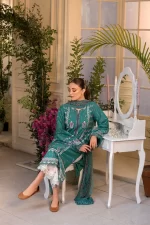Pakistani clothing brands Sobia Nazir PK Vital Collection 2025, unstitched 3-piece lawn embroidered suit, Design 6a, front