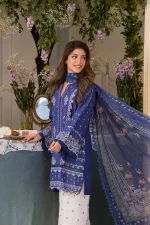 Pakistani clothing brands Sobia Nazir PK Vital Collection 2025, unstitched 3-piece lawn embroidered suit, Design 6b, front shirt embroidery