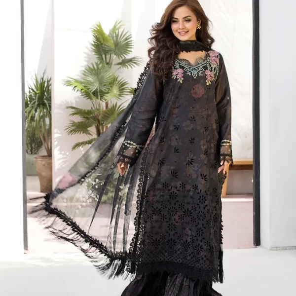 Pakistani clothing brands Sobia Nazir PK Vital Collection 2025, unstitched 3-piece lawn embroidered suit, Design 8a, front