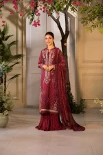 Pakistani clothing brands Sobia Nazir PK Vital Collection 2025, unstitched 3-piece lawn embroidered suit, Design 9a, front